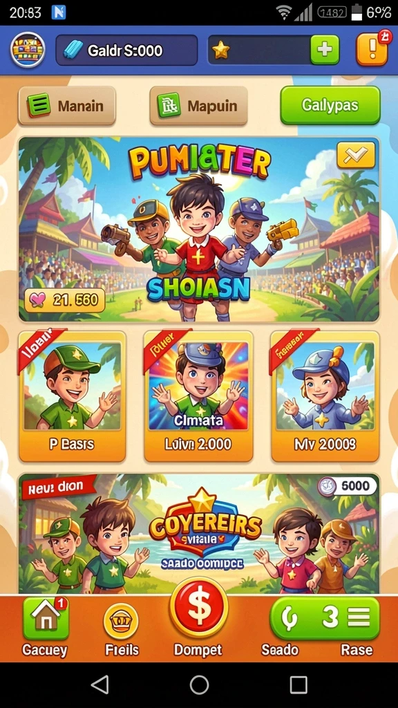 cuputoto - Fitur komunitas yang mendukung interaksi antar pemain.